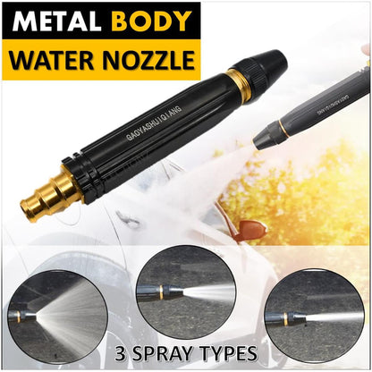 Adjustable High-Pressure Water Spray Gun Nozzle + FREE Pipe Clamp (Imported High Quality Metal Nozzle)