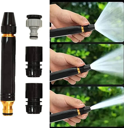 Adjustable High-Pressure Water Spray Gun Nozzle + FREE Pipe Clamp (Imported High Quality Metal Nozzle)